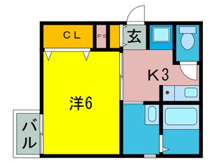 サンハイツ岡Ⅱの物件間取画像